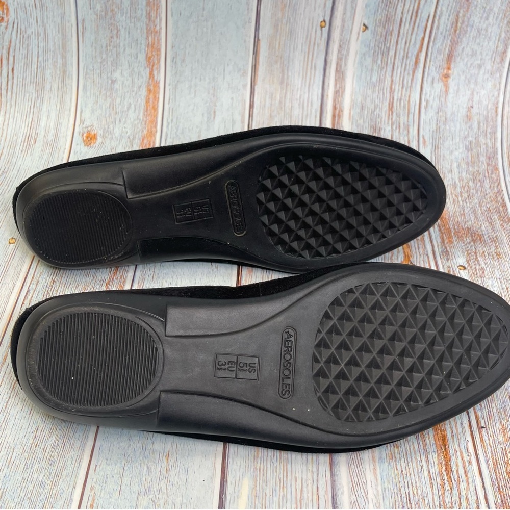 Aerosoles Black Velvet Betunia Smoking Slipper Loafer Gold Crown Embroidery 5.5 - Picture 8 of 8